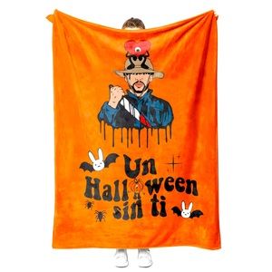 Halloween bad bunny blanket